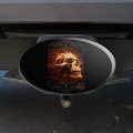 Flaming Fire Skull Design Oval Tow Trailer Hitch Cover Plug Insert