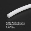 5m Silicone Strip Solid Rod Window Sealing 7mm Rubber Weather Stripping For Car Door White