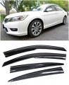 Vxmotor For 2013-2017 Honda Accord 4dr Sedan Smoke Tinted Side Window Visors Deflectors 