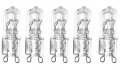 Pack Of 5 75w G9 75 Watt Clear T4 Halogen Line Voltage Bulb 75watt 