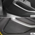 Cherocar Interior Door Trim Decor Audio Speaker Panel Cover Interioraccessories For 2017-2022 Chevrolet Camaro Carbon Fiber