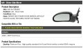 Left Driver Side Power Mirror Without Heated Glass Textured Compatible With 2000-2007 Ford Focus Excludes Svt