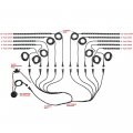 Ledglow 10pc Advanced Million Color Led Motorcycle Accent Underlow Light Kit 15 Solid Colors 6 Patterns Multi-color Flexible