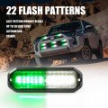 Wineco Green White Led Strobe Lights For Trucks Emergency Kits Construction Vehicles Surface Mount Grill Grille Light Flashing