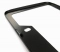 Israel Israeli Flag Metal Black Aluminium Car License Plate Frame Bottom Cutout 4hole