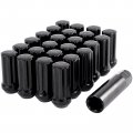 24 Pc 14x1 5 Lug Nuts Black 7 Spline For Chevy Gmc Aftermarket Wheels M14x1 Extended Lugnuts 2 In Tall 60 Degrees Cone Seat 