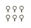 304 Stainless Steel M10 Lifting Rigging Eyebolt Ring Shaped With Lengthened Thread 30mm Pack Of 6 Pcs