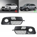 Fog Light Grille Front 2pcs Mesh Cover Gloss Black Left Right Trim Replacement For Q5 Sq5 2013a 2017 Gloss