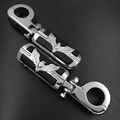 Eagle Hawk Shape Front 1 4 Highway Stiletto 4475 Foot Pegs P-clamps For Honda Goldwing Gl Chrome Body Black Rubber