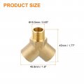 Brass Tee Pipe Fitting 3 8 X Npt Way Y-connector For Gas Transport Connect Pipelines 5pcs