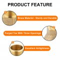 Brass Tee Pipe Fitting 3 8 X Npt Way Y-connector For Gas Transport Connect Pipelines 5pcs
