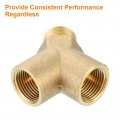 Uxcell Brass Tee Pipe Fitting 3 8 X Npt Way Y-connector For Gas Transport Connect Pipelines 5pcs