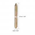 Uxcell 6x47mm Hanger Bolts 80pcs Double Ended Self-tapping Thread Wood To Dowel Screws For Connecting