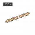 Uxcell 6x47mm Hanger Bolts 80pcs Double Ended Self-tapping Thread Wood To Dowel Screws For Connecting