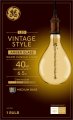 Ge Vintage Style Led Light Bulb 40watt Amber Finish Ps52 Large Pear Shaped 1 Pack