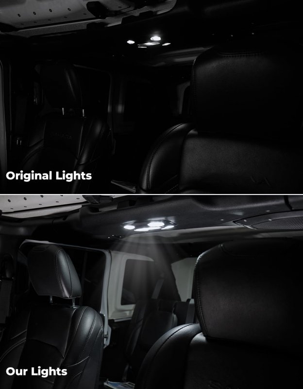 Joytutus Front Led Interior Dome Lights Ceiling For Wrangler Jl 2 4 Door Gladiator Jt Reading Roof Lamp Replacement Part
