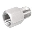 Reducing Pipe Fitting Adapter 1 4 Npt Male To G Female Stainless Steel For Water Oil Air Pressure Gauge 