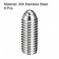 Uxcell Ball Point Set Screws M10 X 25mm 304 Stainless Steel Metric Spring Hex Socket Screw 6pcs