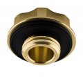 Vms Racing Gold Oil Cap With Shocker Emblem In Cnc Machined Billet Aluminum Compatible Honda Acura Integra