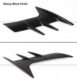 Akasaka Glossy Black Front Bumper Fog Light Lapm Cover Trim Garnish Kit Compatible With 2018-2020 Honda Accord Model