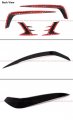 Akasaka Glossy Black Front Bumper Fog Light Lapm Cover Trim Garnish Kit Compatible With 2018-2020 Honda Accord Model