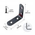 Uxcell 2pcs Angle Bracket Stainless Steel 50x50mm Corner Connection Fastener L Shaped Right Protector Shelves Support With