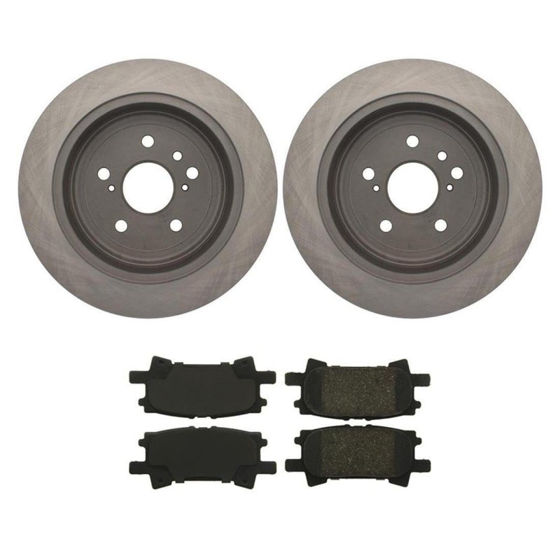 A-partrix Rear Disc Brake Pads And Rotors Kit Fits Toyota Highlander Rx330 2004 2005 Rx400h 2006