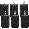 Tallew 6 Pieces Faraday Key Fob Protector Car Security Case Mini Pouch For Anti Theft Signal Rfid Blocker Protection Blocking 
