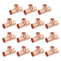 25pcs 1 X 3 8 2 Copper Reducing Tee Pressure Pipe Fitting Connectors For Plumbing Supply Refrigeration 