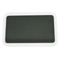 12inch W X 21inch H Rv Entry Entrance Door Window With White Frame Clear Black Tempered Glass Dot Certified 