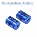 Uxcell 1pcs 4mm To 5mm Aluminum Alloy Shaft Coupling L25xd19 Flexible Coupler With Screws For Encoders And Motors Blue