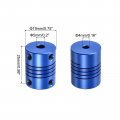 Uxcell 1pcs 4mm To 5mm Aluminum Alloy Shaft Coupling L25xd19 Flexible Coupler With Screws For Encoders And Motors Blue