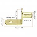 Uxcell Shelf Support Pegs 25pcs 6mm 1 4 L-shaped Bracket Pin With Hole For Furniture Cabinet Closet Shelves Supplies Gold Tone