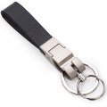 Jumperlay Leather Car Keychain With 2 Detachable Alloyrings For Any Key Fob Or Home Key Release Quick Spring Snap Bright Chrome 
