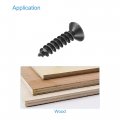 Uxcell M3 5 X 12mm Wood Screws Phillips Flat Head Carbon Steel Self Tapping Black 200pcs
