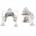 Uxcell Stainless Steel Clothes Closet Rod Bracket Flange Lever Support Holder Hanger Pole 1 3 Inch Dia 4pcs