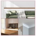 Flexible Wall Molding Trim 1pcs 8ft X 4 In Baseboard Self Adhesive Border Foam For Home Office And Hotel Diy Decoration Silver 