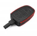 Wfmj Black Leather For Volvo Xc90 C70 S60 D5 V50 S40 C30 5 Buttons Smart Remote Key Fob Case Cover Chain