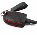 Wfmj Black Leather For Volvo Xc90 C70 S60 D5 V50 S40 C30 5 Buttons Smart Remote Key Fob Case Cover Chain