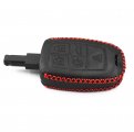 Wfmj Black Leather For Volvo Xc90 C70 S60 D5 V50 S40 C30 5 Buttons Smart Remote Key Fob Case Cover Chain