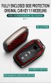 Ontto Key Case Fit For Toyota Fob Stylish Protector Carbon Texture Car Cover Bz4x Prius Venza Rav4 Prime Sienna Land Cruiser