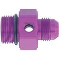 Mp-3064 Fuel Gauge Port Adapter Fitting 10an To 12an O Ring Male With 1 8 In Npt Purple Aluminum Finish 