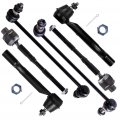 6pcs Front Suspension Kit Inner Outer Tie Rod Ends Sway Bar Links Fit For 2008-2013 Nissan Rogue 2014-2015 Select 