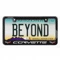Ipick Image Made For Chevrolet Corvette C6 Dual Logo Black Real 3k Carbon Fiber Glossy Finish License Plate Frame