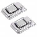 2pcs 38mmx26mm Iron Chrome Finished Toolbox Cabinet Toggle Hasp Catch 
