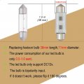 Wiseshine 38mm Festoon De3425 De3423 Led Bulb C5ws Red 6418 6411 6423 Bulb 3watt Dc 12v For Marine Boat Automotive Interior