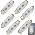 Wiseshine 38mm Festoon De3425 De3423 Led Bulb C5ws Red 6418 6411 6423 Bulb 3watt Dc 12v For Marine Boat Automotive Interior