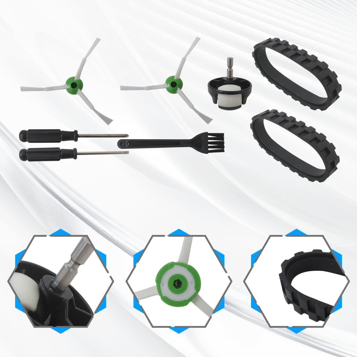 Tires For Irobot Roomba Front Wheel C-aster Replacement Parts Kit Fit I3 I4 I6 I7 I8 E5 E6 E7 J7 7550 3550 3150 5150 6198 7150