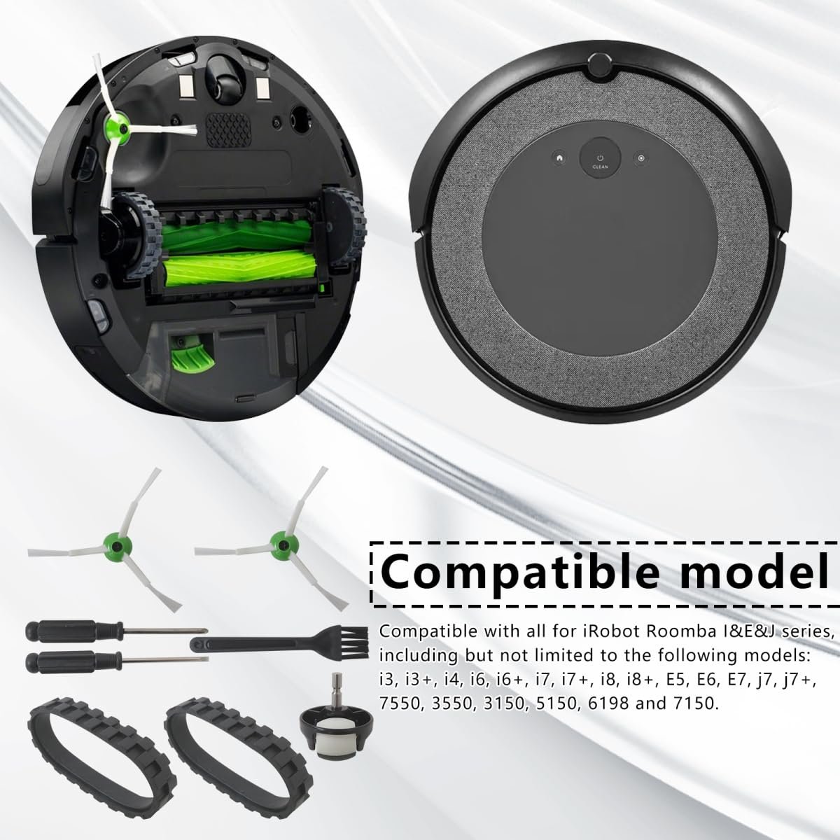 Tires For Irobot Roomba Front Wheel C-aster Replacement Parts Kit Fit I3 I4 I6 I7 I8 E5 E6 E7 J7 7550 3550 3150 5150 6198 7150