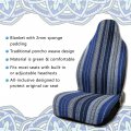 Uxcell 7pcs Blanket Durable Baja Bucket Seat Cover Protector For Car Auto Blue